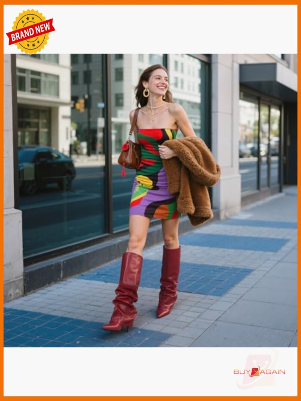 Knee High Stiletto Heel Boots Fold Over Slouchy Tall Boots Pointed Toe - Picture 3 of 7